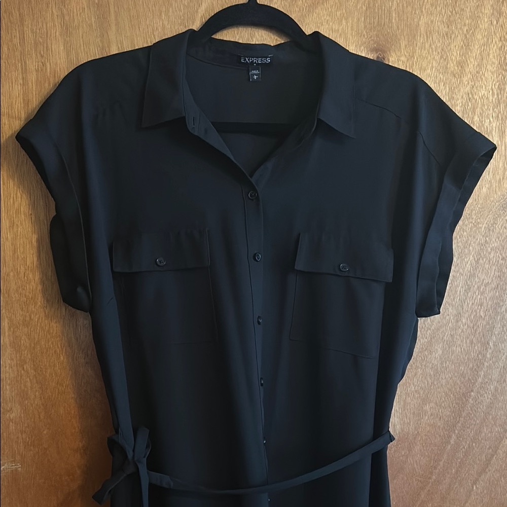 Express Black Shirt Dress - Picture 5 of 5